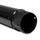 Tubo estufa vitrificado negro 100 mm. 1mtr.