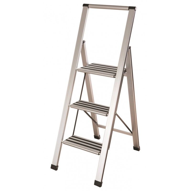 Escalera aluminio 3 peldaños anchos CZ