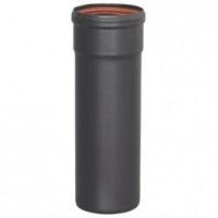 Tubo estufa pellet negro 25 cm 100 mm