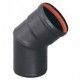 ECodo estufa pellet negro 45º 80mm.