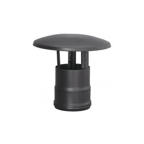 Sombrerete negro fijo pellet 80mm