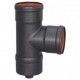 Te tubos estufa pellet con registro negro 80mm