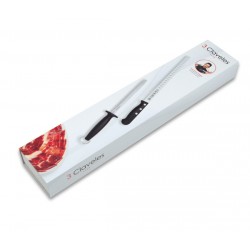 Cuchillo jamonero profesional chaira 3 claveles